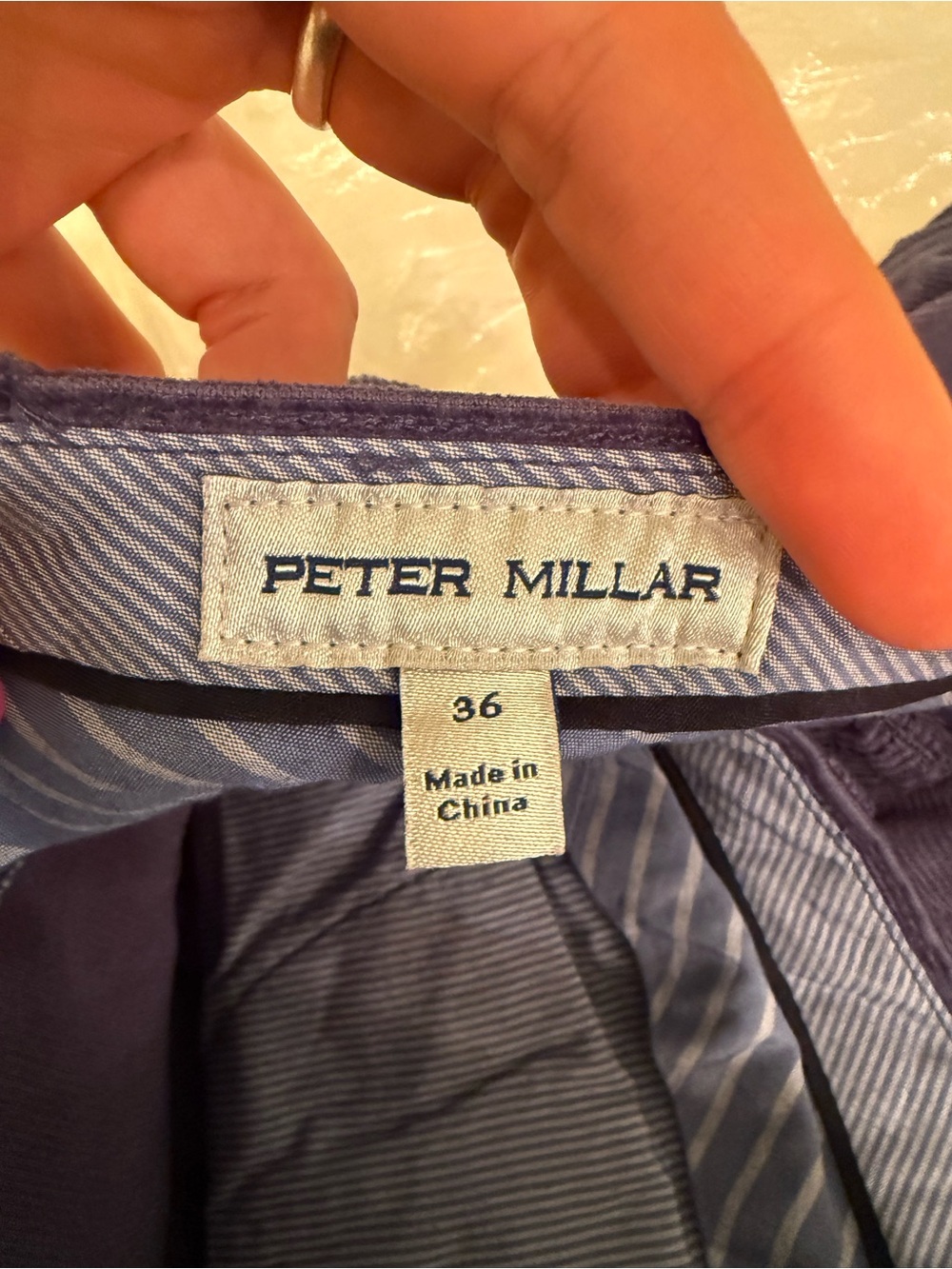 Peter Millar Five Pocket Corduroy Stone Blue Pants